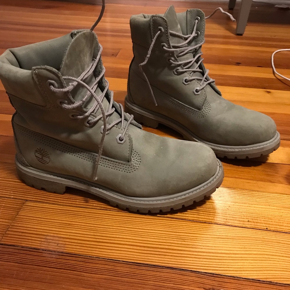 Grey timberland boots